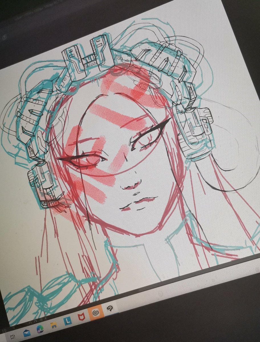NagisaAsami's tweet photo. Help. My back hurts. But if I don't finish lineart today, I'll never finish this.Send me some motivation please😭❤️
#digital #digitalart #cyberpunk #kawaii #art #clipstudiopaint #drawing #anime #animestyle #artist #paint #lineart #artwork #artlove #artgirl #cybercore #artprocess https://t.co/T0GM0Pfzq6