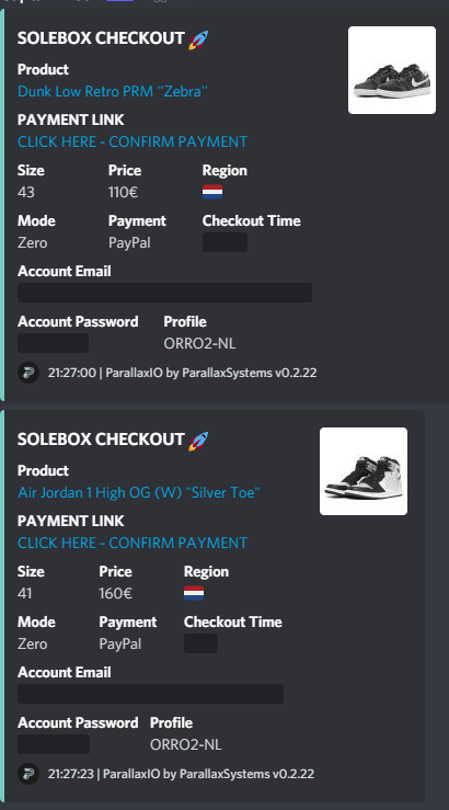 belciuu's tweet image. 🍝 Today we cook SBX baby
🤖 @Parallax_AIO @ParallaxSuccess 
🚀 @CocaProxies ISP + Server