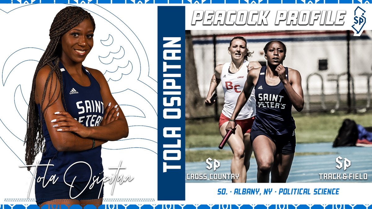 SPUAthletics's tweet photo. 𝙋𝙚𝙖𝙘𝙤𝙘𝙠 𝙋𝙧𝙤𝙛𝙞𝙡𝙚

As the calendar turns to July, let's lock in on sophomore Tola Osipitan from @PeacocksTFXC!  

#StrutUp🦚 https://t.co/m7TjHJphWJ