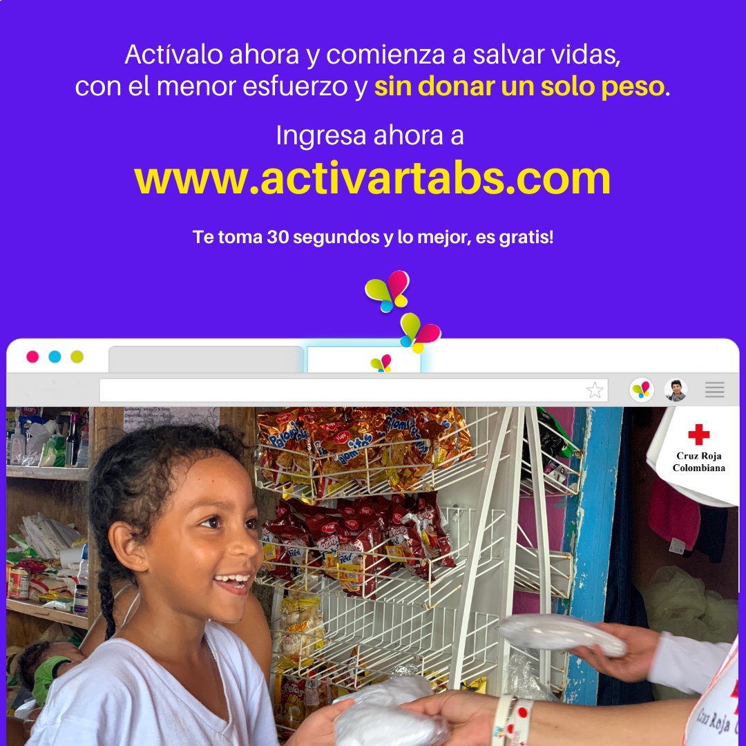 ¿Ya conoces la nueva forma de ayudar a la Cruz Roja sin que te cueste un solo peso?

¡Haz clic aquí bit.ly/TabsCruzRoja  y conoce más!

 #CruzRojaTabs