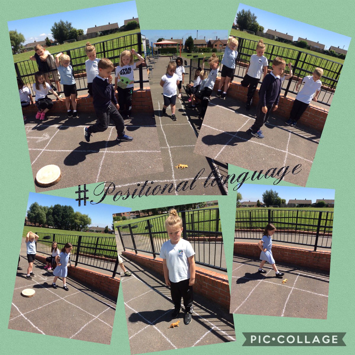 MrsF_StHelens's tweet photo. We went outdoors to try out our positional language. @MrsE_F2StHelens @HeadofSchoolSH @StHelensExecHT https://t.co/daPwhXb18L