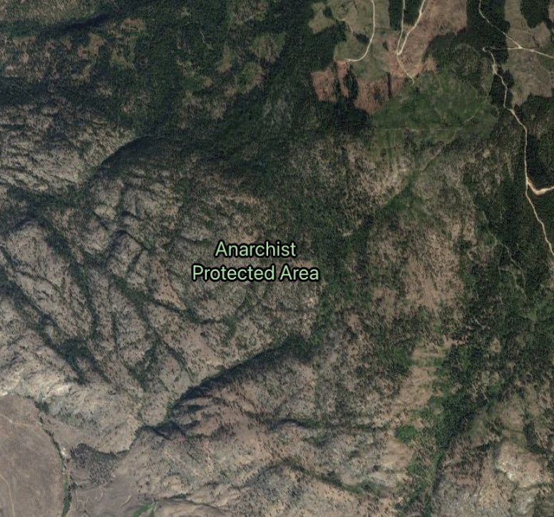 favoriterocks's tweet photo. Y’all ever see an “Anarchist Protected Area” on Google Maps? https://t.co/gORM3c5q5B
