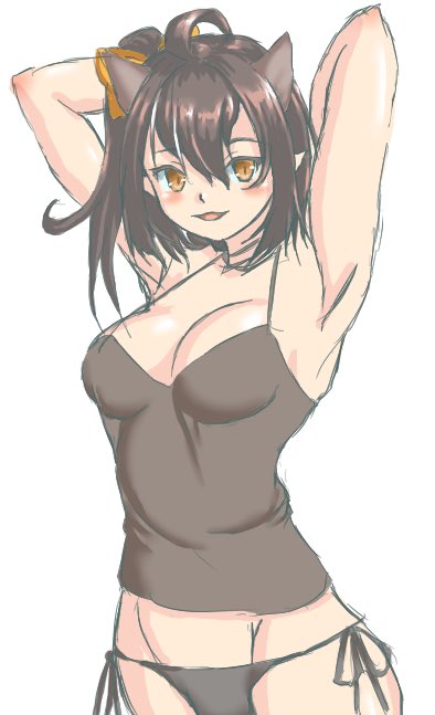 ちょっと透けて体のラインが見えるやつ
特に下乳のラインや腰回りのラインが見えるとよい 