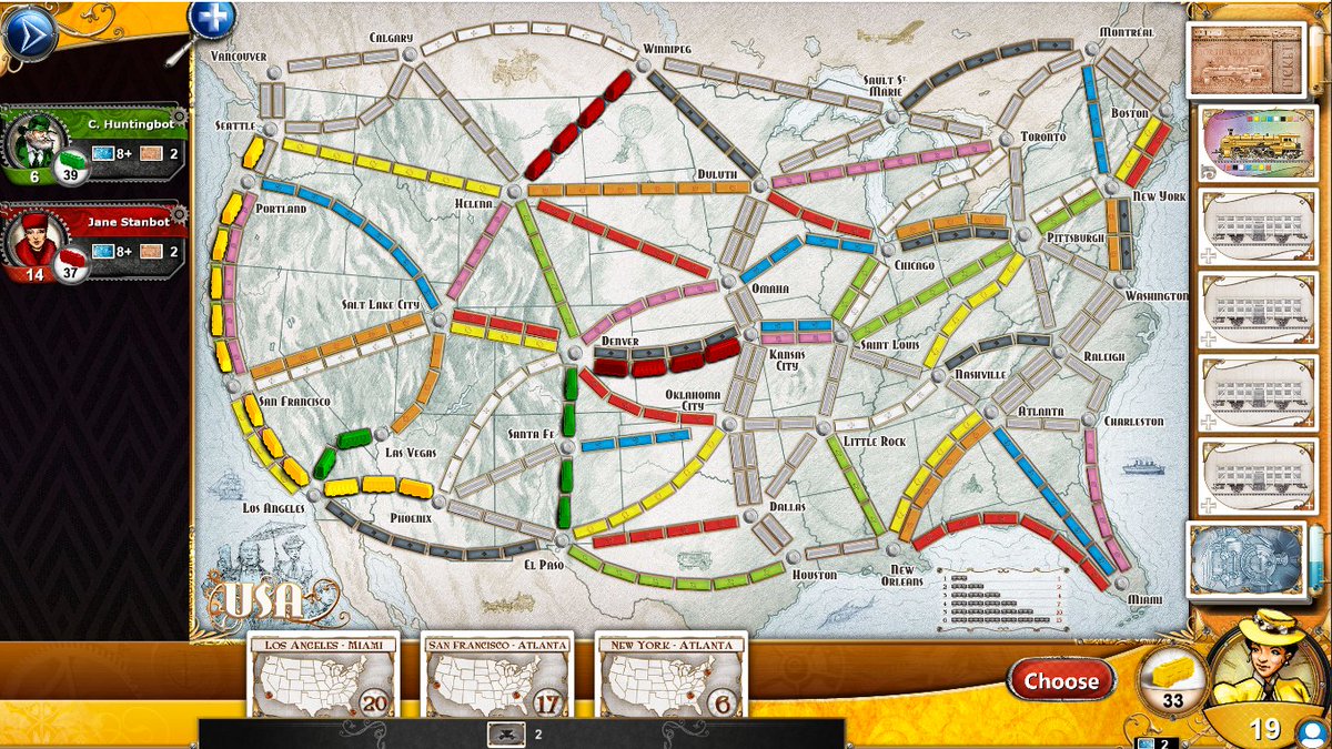 cbouwkamp's tweet photo. Ticket to ride on the PC is way more difficult than playing against the people I normally do. #TTRFamily https://t.co/2FJMcv3Kpx