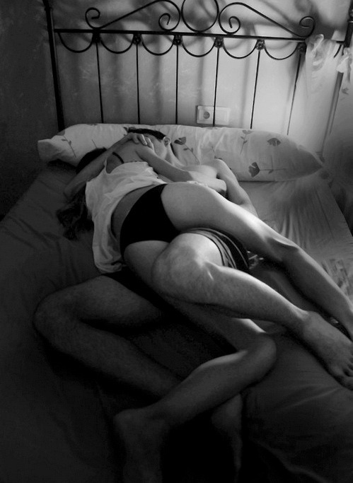 💀— she crawls into the bed and tangles herself with her husband, hiding in his shoulder, waiting for him to wake up.