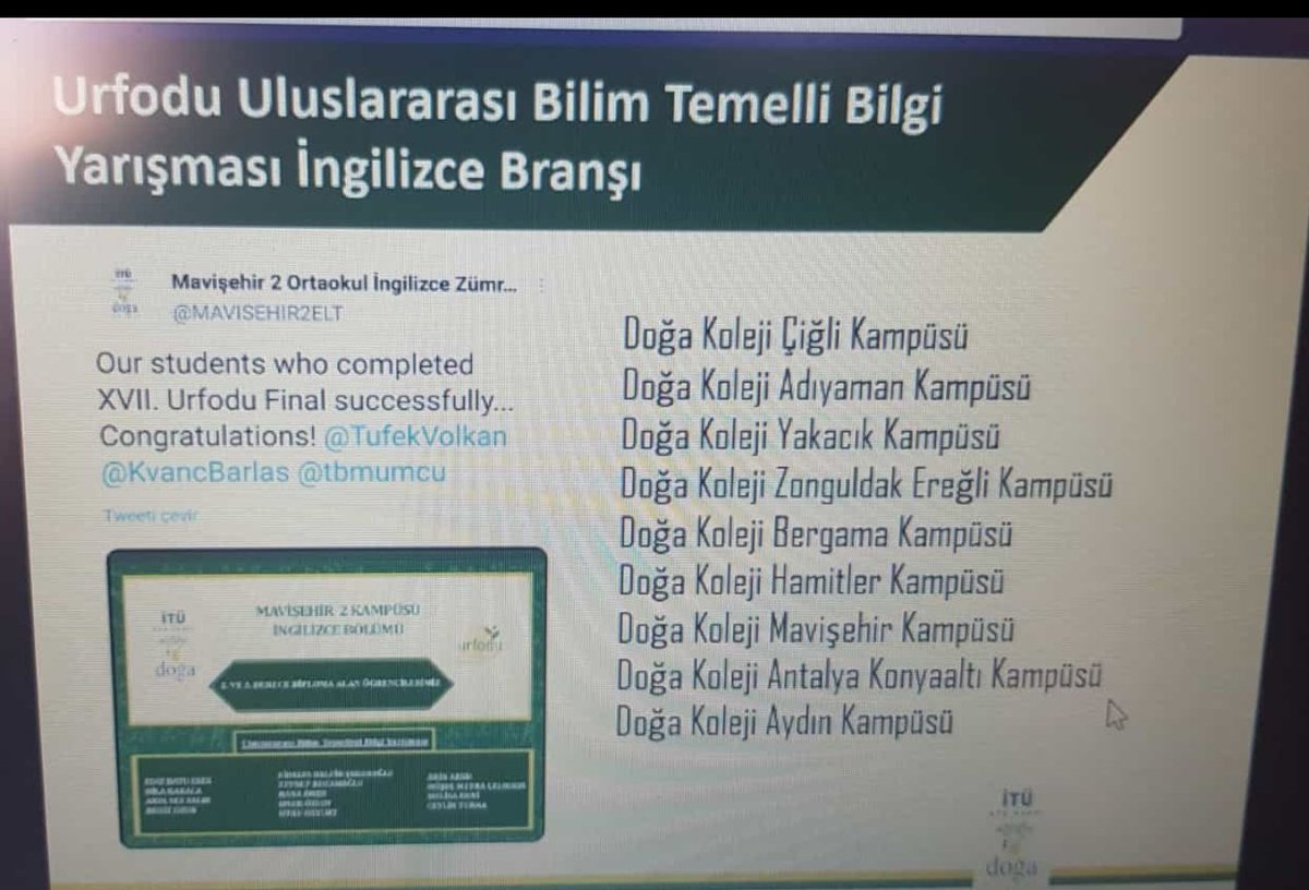 "Stronger together" 💪
Doga Schools English Department end of the Year Evaluation Meeting ✨🐝♥
<a href="/tbmumcu/">TM</a> 
<a href="/denizfunda35/">Deniz F.K</a> 
<a href="/KvancBarlas/">Kıvanç Barlas 🇹🇷</a> 
<a href="/HunerTopcu/">Hüner Topçu</a> 
@caglaipekcii 
<a href="/deryateacher_/">Derya Şensoy</a>