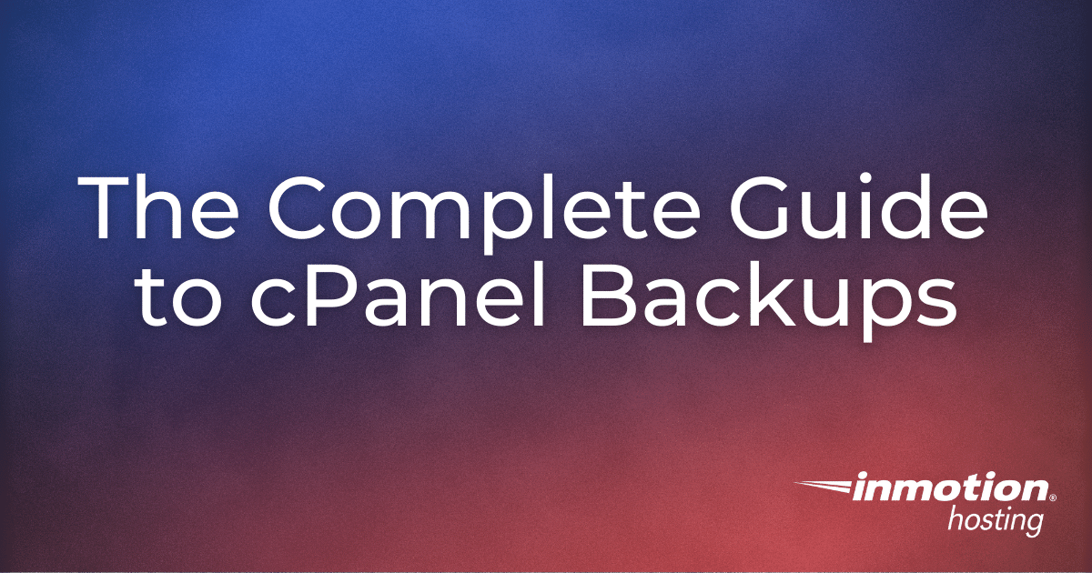 inmotionhosting's tweet photo. Backups are an often overlooked aspect of maintaining your website. To quickly recover from a website mishap, walk through The Complete Guide to cPanel Backups. #TutorialThursday #cpanel #wordpress #webhostpro #webdesign
https://t.co/zDmXajPoA7 https://t.co/N1pr4qqvmn