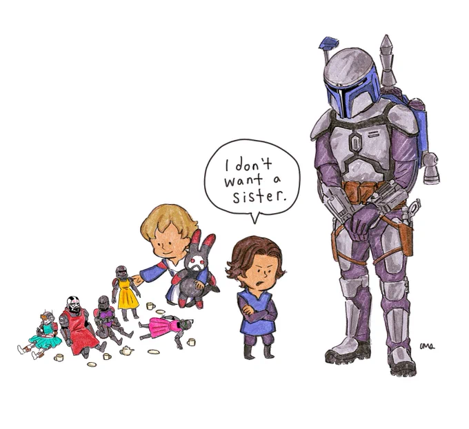 Boba and Omega!
(This is a parody of "Darth Vader and Son") 