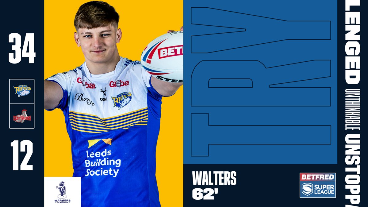 Sam Walters crosses for his first try of the season after coming off the bench to take the pass near the line and stride over