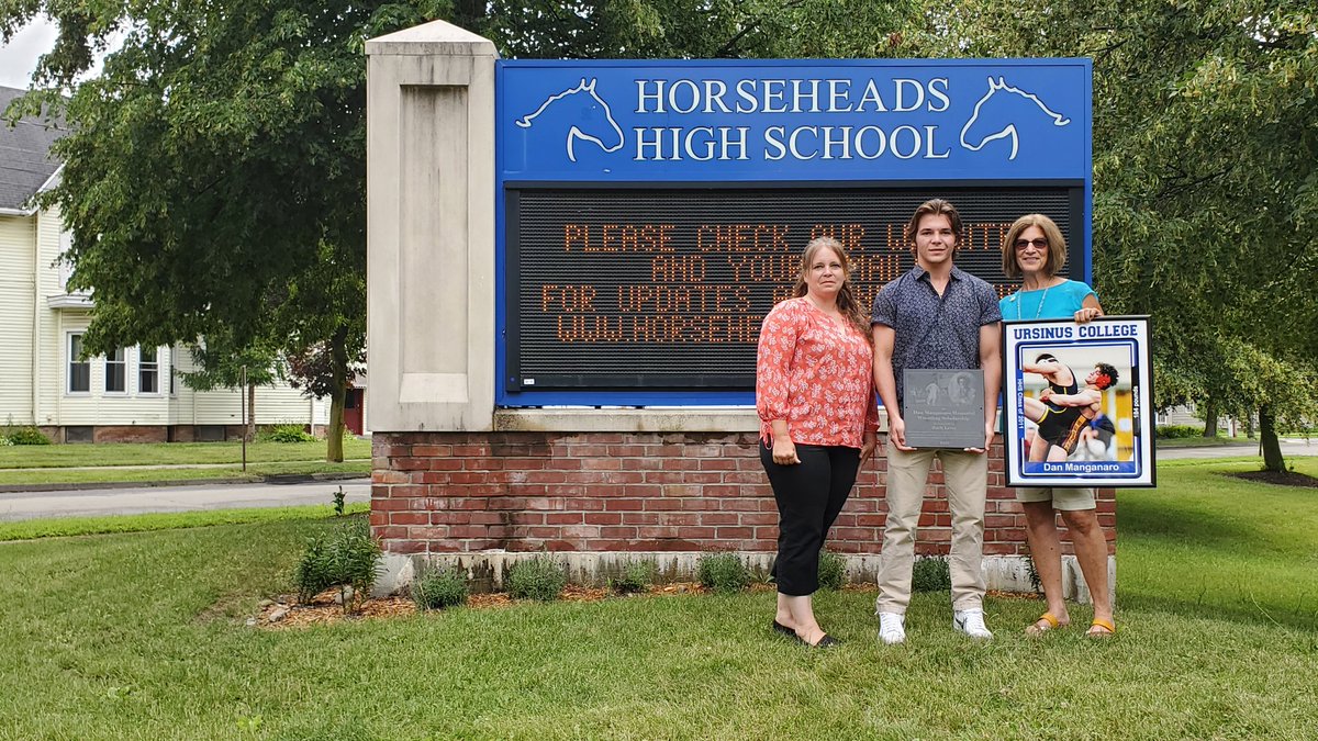 Major congratulations to <a href="/HhdsSchools/">Horseheads Schools</a> wrestling standout Zach Levey for earning The 2021 Dan Manganaro scholarship. Story at 6 on the memory and legacy of a Blue Raider legend.