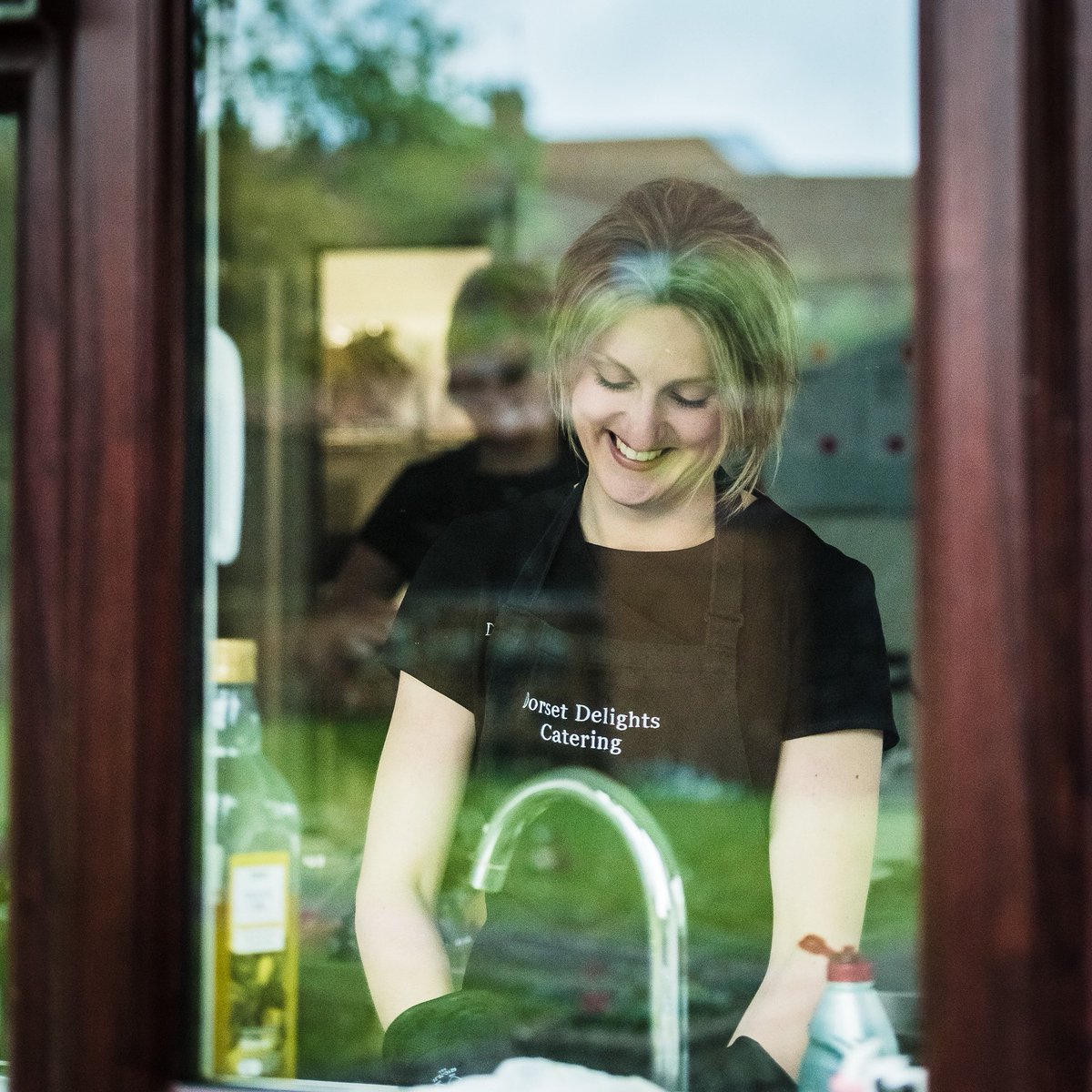 Even when washing up we still smile! #northcadbury #funeralcaterers #sherborne #yeovil #catering