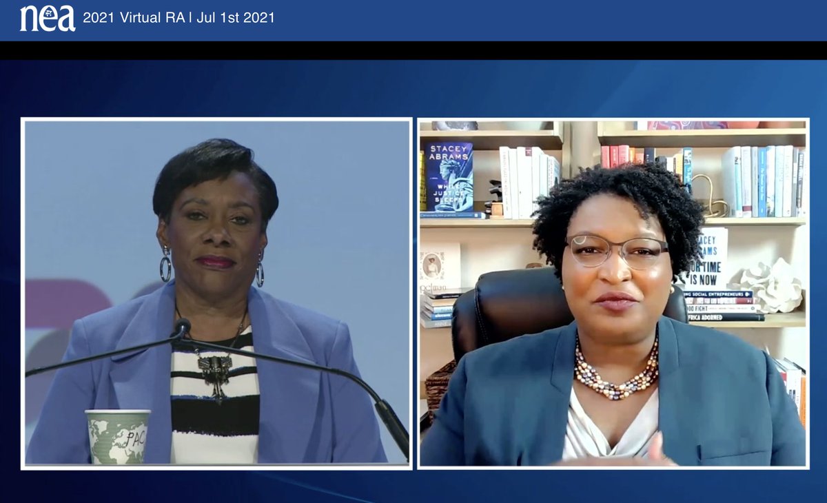 Like <a href="/staceyabrams/">Stacey Abrams</a>, we want an equal say in the decisions that shape our future. The #ForThePeopleAct guarantees everyone the freedom to vote—no exceptions. #NEARA21

Take action and write your senators: nea.org/forthepeople 

x.com/NEAToday/statu…