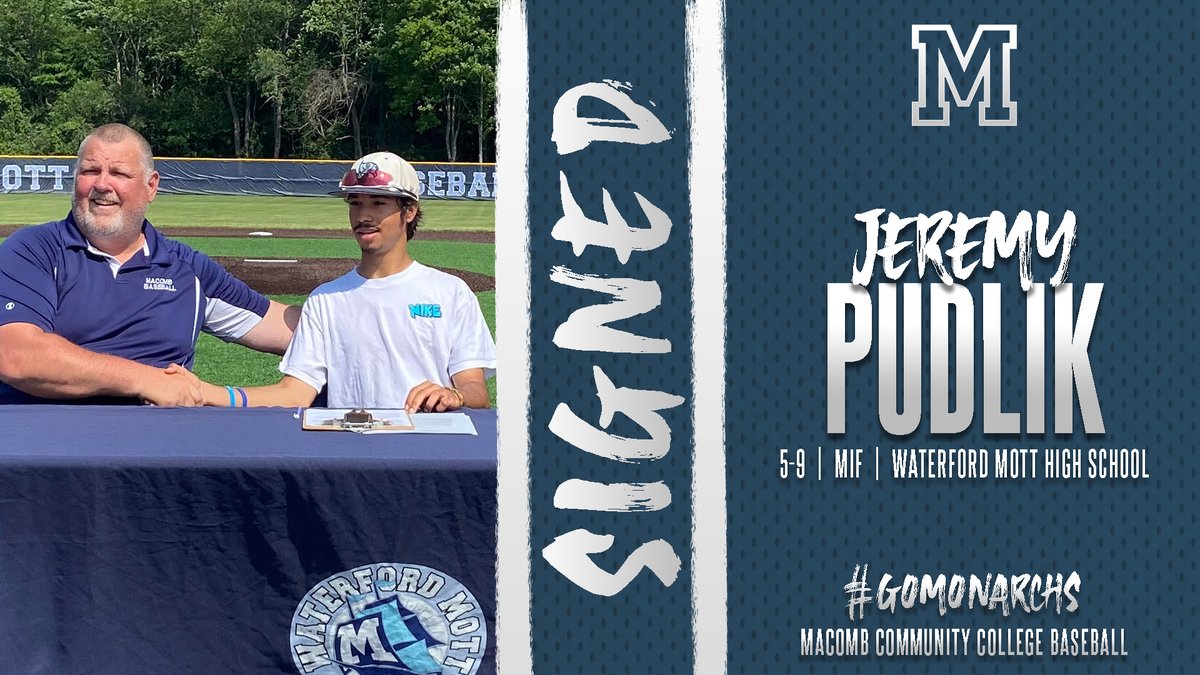 🖊️BASEBALL SIGNING🖊️

Baseball adds Jeremy Pudlik, a middle infielder from Waterford Mott High School, to the 2021-22 roster! 

Welcome to Macomb, <a href="/PudlikJeremy/">Jeremy</a>!🤝

#GoMonarchs😤