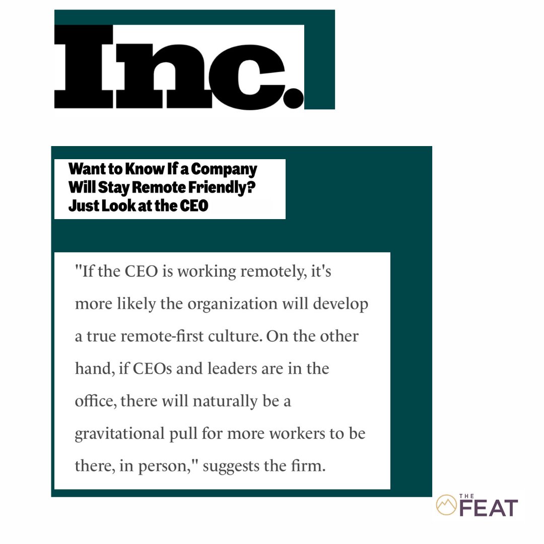nosmall_feat's tweet photo. As employers make promises they can’t deliver to attract top talent, maybe look to the life of the CEO to see what will happen next regarding remote working. 👀

Read more here: 
https://t.co/H0pnPpVo2E https://t.co/4eJLBWGWR1