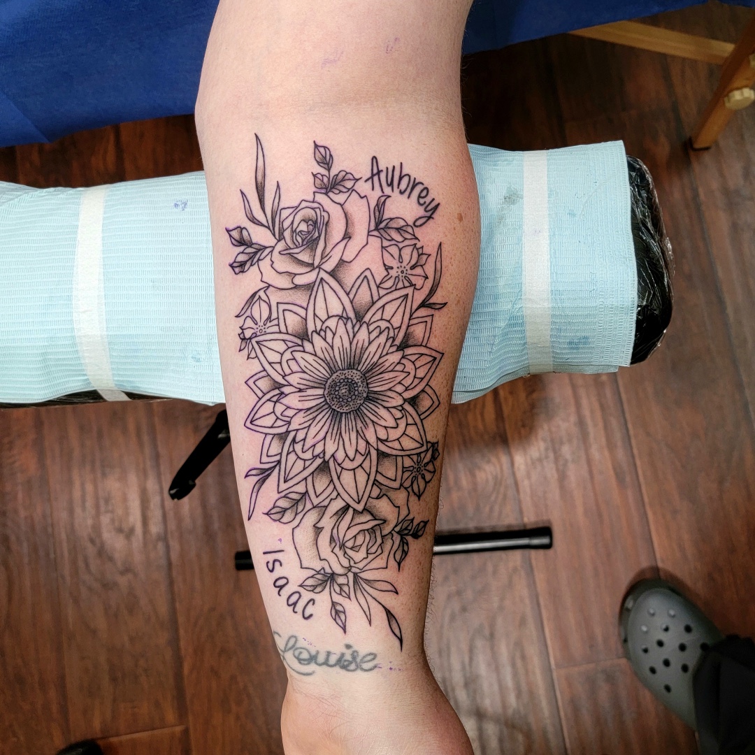 Rib Whip shading Flower tattoo at theYoucom