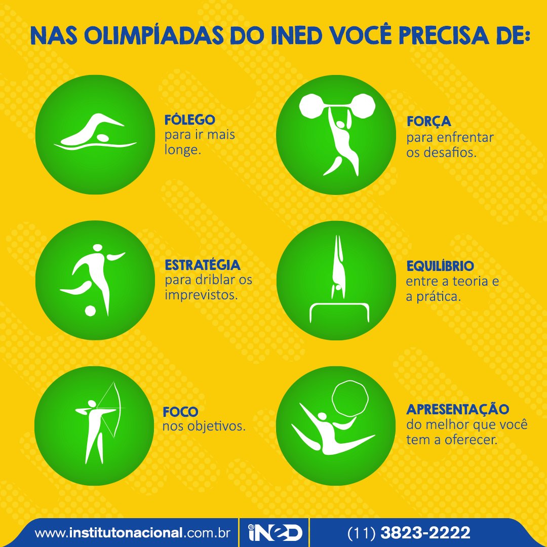 INEDSP's tweet photo. Vai Brasil! 💙💛🖤💚❤️

Falta pouco para as Olimpíadas de Tóquio, mas a torcida no INED já começou.
Porque investir na educação te faz chegar mais longe.

💳Todos os cursos com até 20% de desconto*.
⏰Promoção por tempo limitado.

Fale com nossos especialistas: 11 3823-2222 https://t.co/URCp01Dpaj