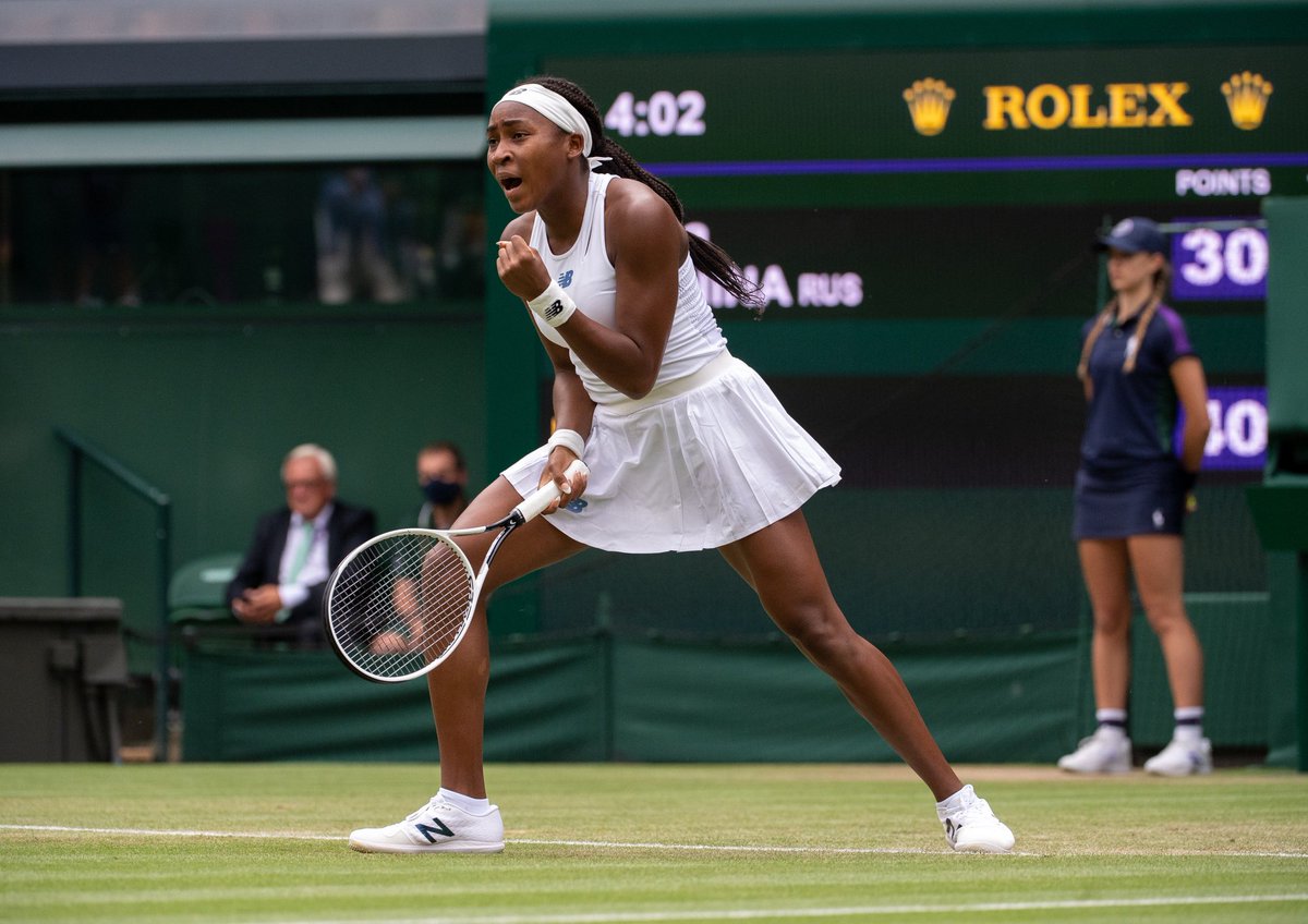CocoGauff's tweet photo. It felt good to be back on centre court ❤️ https://t.co/5ySNsCp8GW