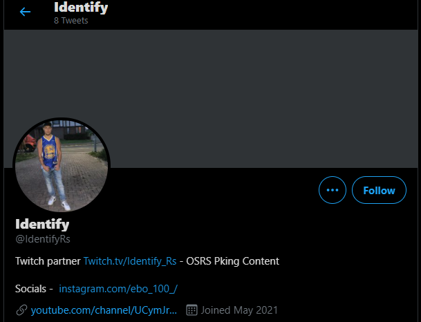 Please report this fake Twitter <a href="/IdentifyRs/">Identify</a> My only Twitter is the same as my Twitch