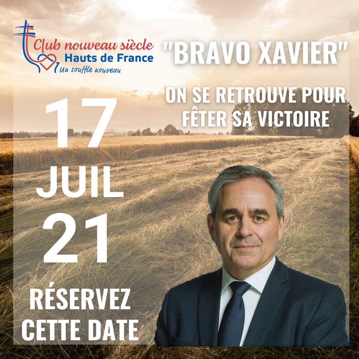 FredericAlliot's tweet photo. #CampusRegional #NouveauSiecle #HDF🇫🇷 Venez à la rencontre de #XavierBertrand  le samedi 17 juillet près de #Soissons 02  #FêteChampêtre #Ateliers #Debats #Visioconférence #Restauration #Animations #Musique 
inscription obligatoire auprès de  Pascal Tassart au 06 12 98 50 09 https://t.co/B4hBpexyxl