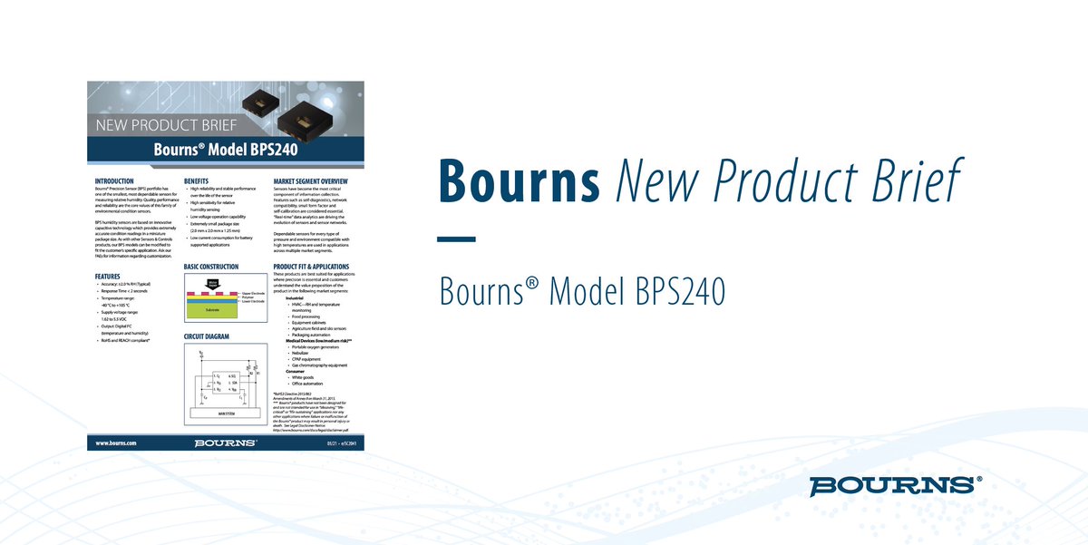 Bourns's tweet image. In today's industry, “real-time” data analytics are driving the evolution of sensors & sensor networks. Delivering consistently high reliability operation and stable performance, Bourns BPS sensors are ideal for many applications: bit.ly/3dGPieT #bourns #precisionsensors