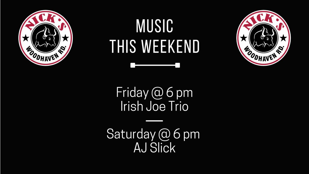 Check out our epic music happening this weekend ⬇️ Call and Reserve your table today! #nicksroastbeef #nickswoodhaven #philadelphiaeats #phillyfood #woodhavenrd #PhiladelphiaRestaurants #PhillyEats #PhillyFoods #phillymusic #philadelphialocals #phillymusic #phillylocalmusic