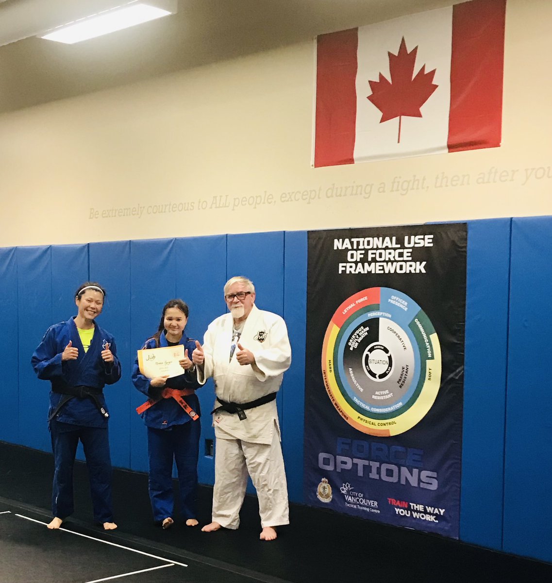 police_judo's tweet photo. Congrats Vancouver PoliceJudo!  Minnie green belt ,Ziyaad orange belt ,Daymon orange belt, Eliot orange belt advanced to the next level with all your commitments and hard work. Well deserved👍 https://t.co/c6aJWMxYds