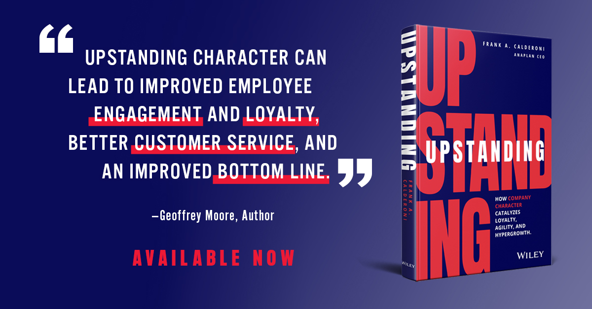 Thank you, Geoffery Moore, for recognizing the importance of #Upstanding character to company success. Rethink your company's culture at upstandingcharacter.com