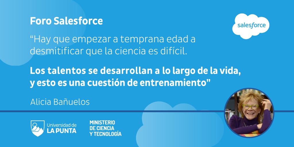 ULPSanLuis's tweet photo. La ministra de @MCyTSanLuis
 y rectora de la @ULPSanLuis, @aliciabanuelos, participó en el Foro Salesforce Argentina: ¡Construyamos el Talento del Futuro!
El eje de la charla fue acercar y conectar a las personas al talento, con capacitación y oportunidades de trabajo. https://t.co/J2zvPnt8gN