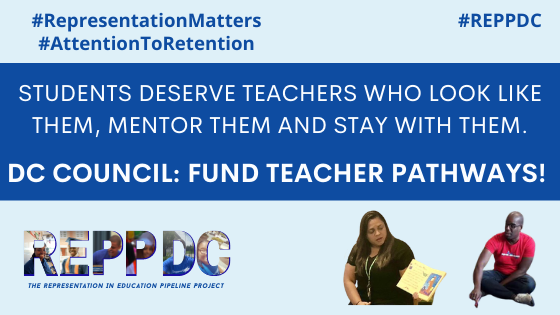 EmpowerEdDC's tweet photo. ➡️We MUST recruit & retain our amazing child care educators + we need to invest in them now w/ $60 million.
➡️ We also MUST recruit & retain diverse educators for PK-12, so we must invest $1.3 million to fund #REPPDC - a systemic approach beyond 1 univ. pathway. @ChmnMendelson https://t.co/4bzsrl2eiD