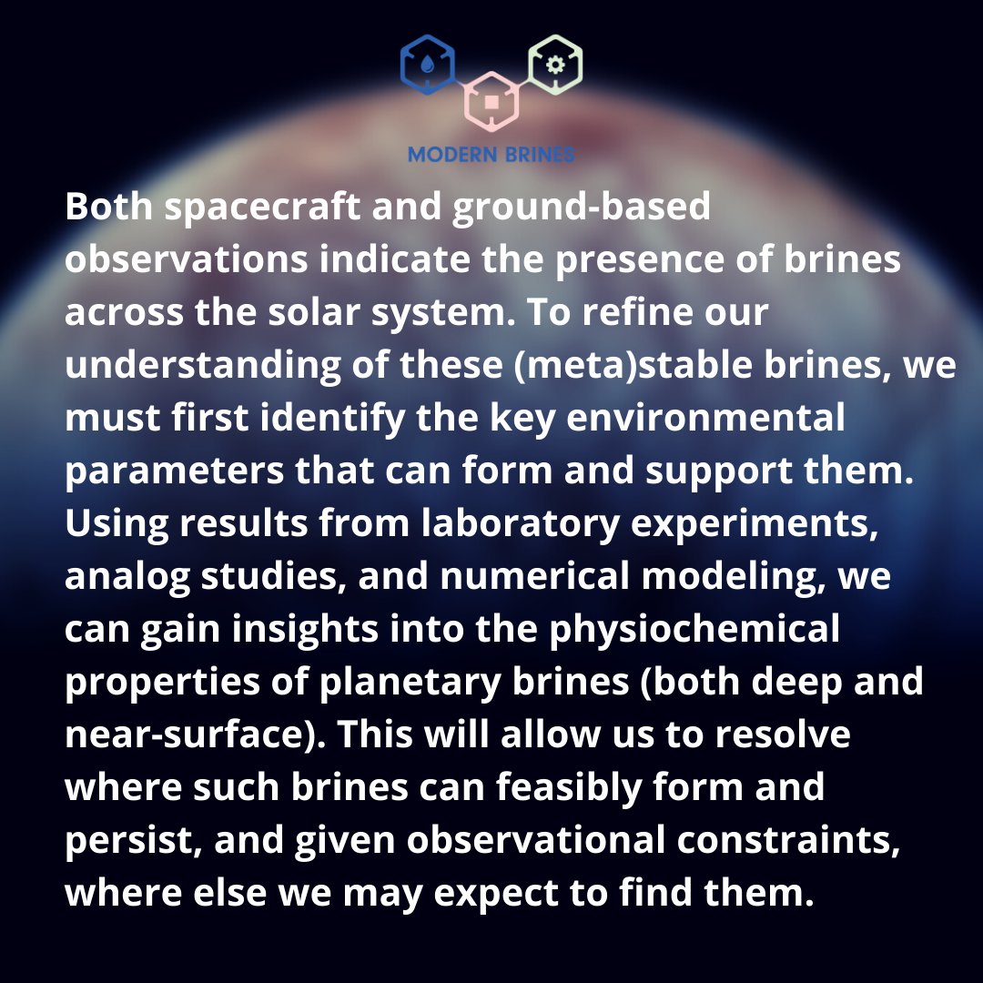 Abstract submissions for the first conference in LPI’s Brines Across the Solar System initiative, Modern Brines, are open now through August 11. Learn more about the objectives and some of the questions that will be addressed. #BrinesCon hou.usra.edu/meetings/moder…
