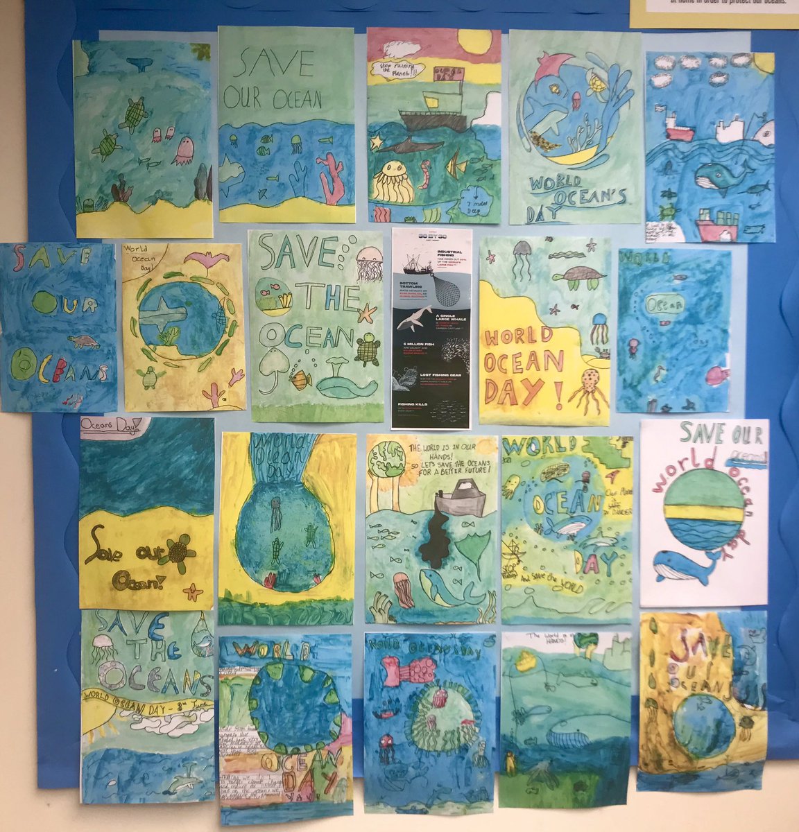 MissLowe_UKS2's tweet photo. Not quite ready to remove this #display yet 💙🐟 🎣 #PrimaryRocks #educatingthenextgeneration #saveourocean #thereisnoplanetb https://t.co/f9BNER7qt6