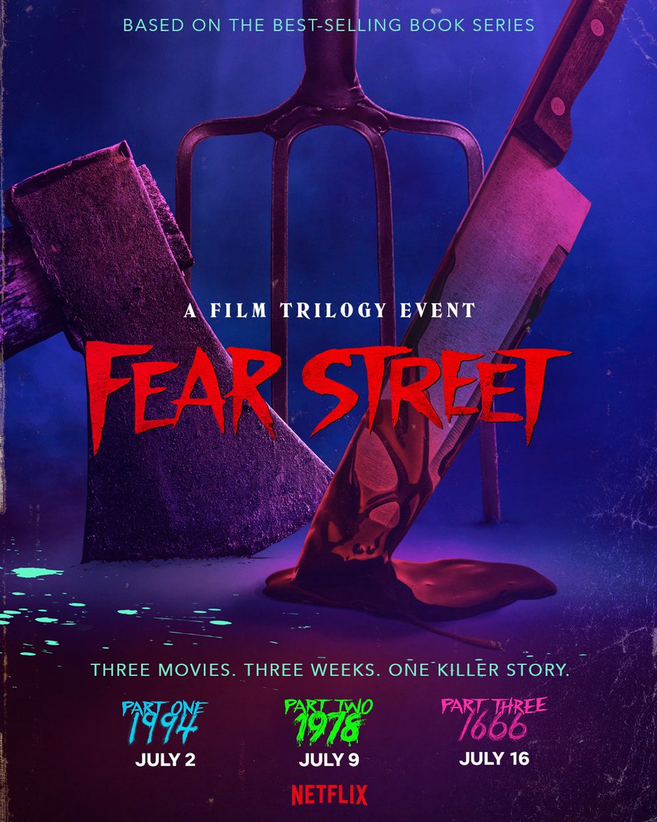 HorrorFlickss's tweet photo. Three movies.
Three weeks.
One killer story. 

#FearStreet https://t.co/eg3gw7BgmM