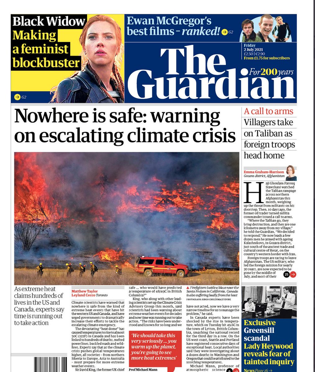 Lindgaard's tweet photo. La Une du Guardian du 2/07. Mais en France, continuons à nous concentrer sur le péril "woke-intersectionnel-communautariste-séparatiste". C'est tellement plus important #Pffff https://t.co/MFAgAYnGz1