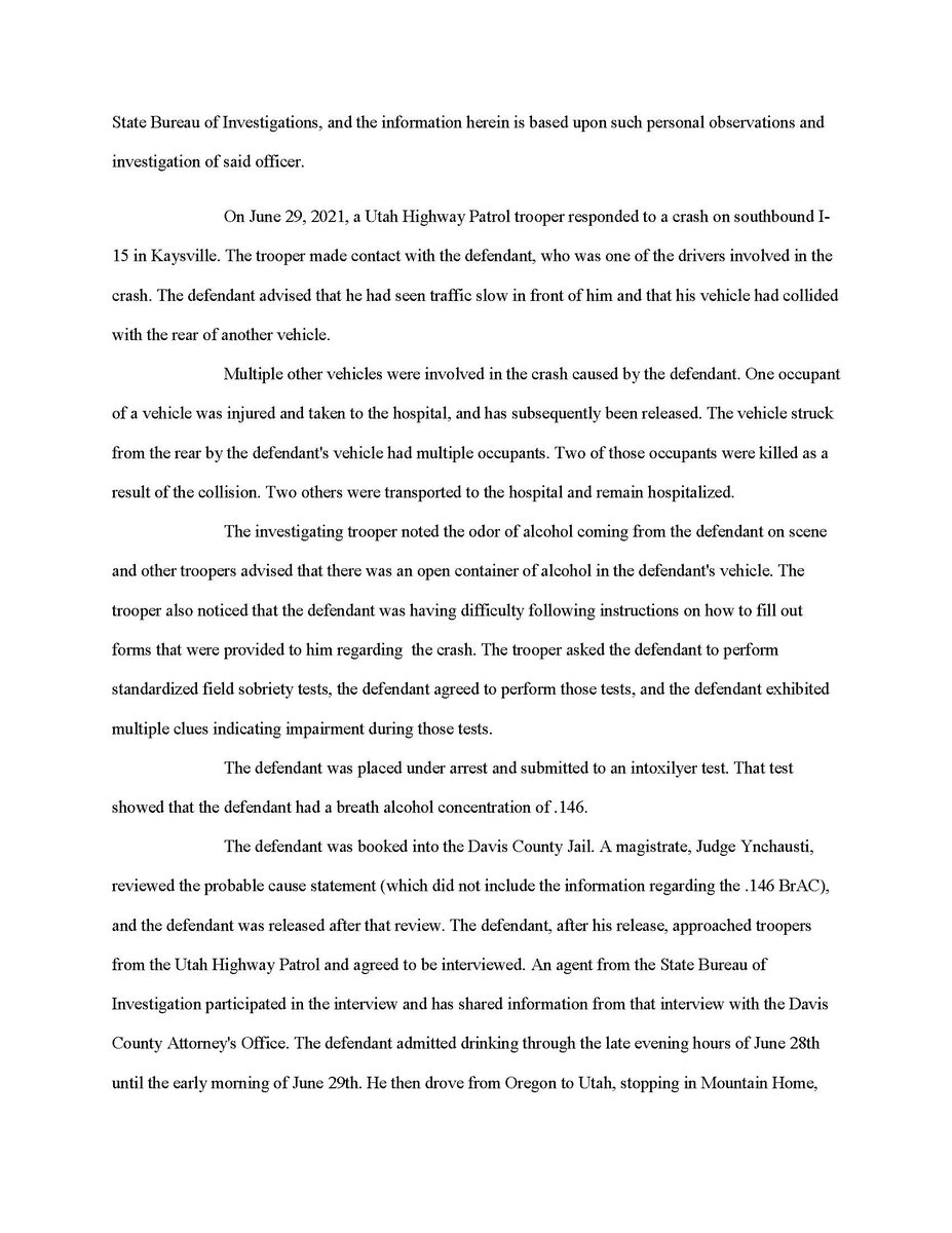 DavisCoAtty's tweet photo. Police arrested Barlow alleging he was DUI and crashed his truck into a vehicle, causing the death of 2 individuals and seriously injuring 2 more. A judge reviewed Barlow's arrest and authorized his release. The next day he approached police and requested they return him to jail. https://t.co/vnirNDjeZG