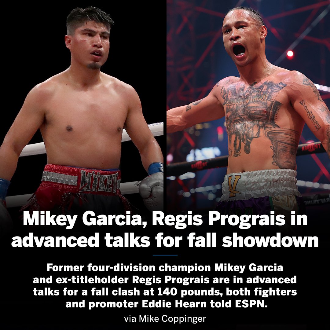 Mikey García y Regis Prograis están en avanzadas pláticas para enfrentarse a continuación.