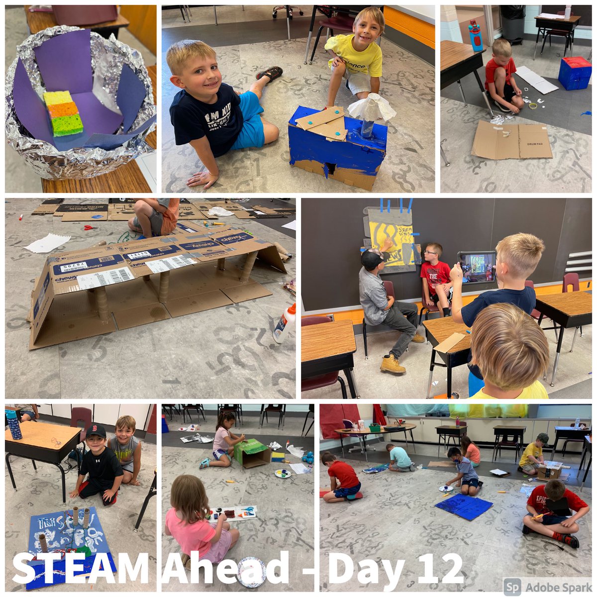 Ss finished up their projects today and their plans to help people through summer storms are incredible! 
We hope that our students enjoyed STEAM Camp and we can't wait to see them again in the fall!