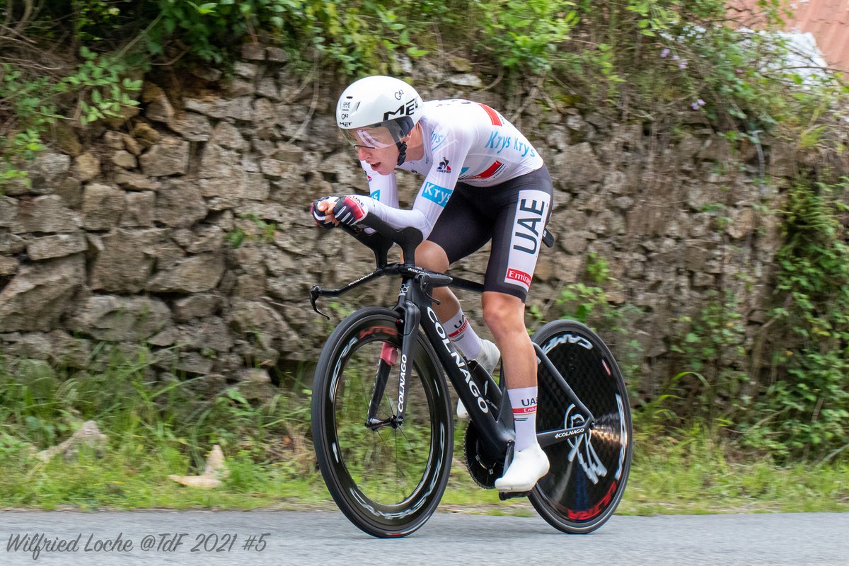 wloche's tweet photo. #TDF2021 @LeTour Stage 5: Time Trial of 
@TamauPogi from team @TeamEmiratesUAE, incredible 51 km/h 💨🏆 https://t.co/6momJNLThs