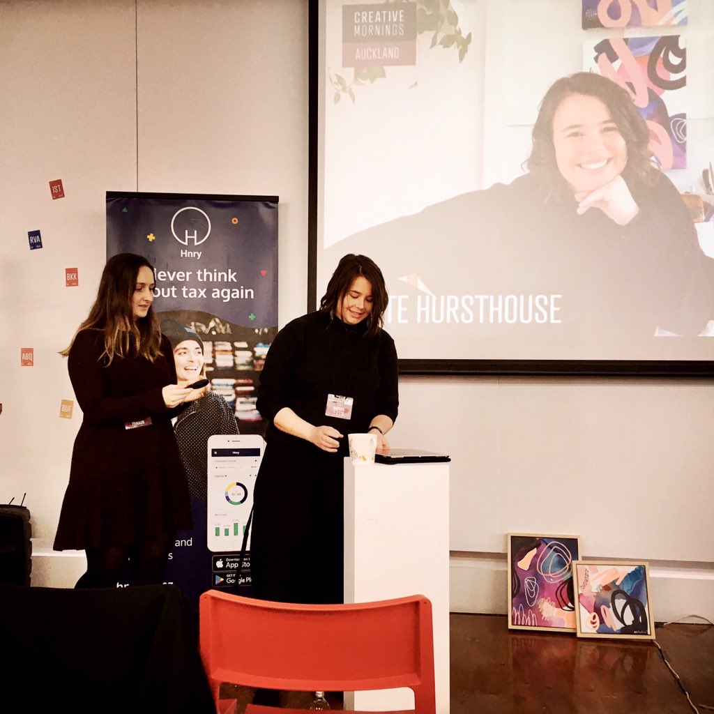 BobaMBaluchova's tweet photo. Back at Studio One Toi Tū in #ourAkl #nz! Attending Live: CreativeMornings/Auckland event with amazing speaker: #KateHursthouse - successful Artist & Mom - talking on matriarchy & her fav side jobs. #cmAkl #womenPower #cmMatriarchy #creativeMornings @creativemorning @Auckland_CM https://t.co/AWBsaCwttq