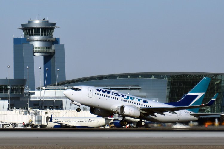 LASairport's tweet photo. It has been far too long since we have seen our neighbours from the North! LAS is excited to welcome @WestJet back to Las Vegas today! 🇨🇦 🎉 https://t.co/OrugQx7R4C