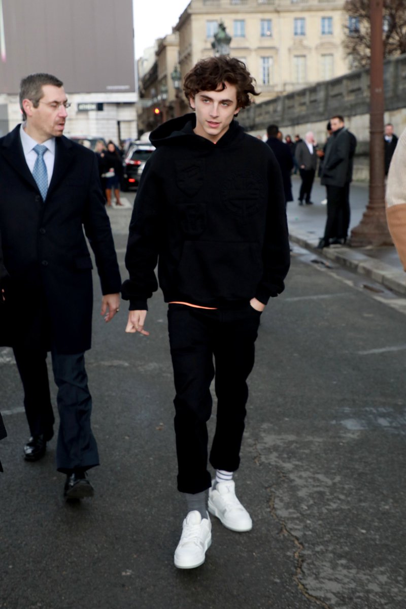 chalametslay's tweet photo. Timothee Chalamet at Paris Fashion Week Menswear F/W Day 3 on January 17, 2019. Grooming by @jamie_grooming https://t.co/N6X9bAfGjx