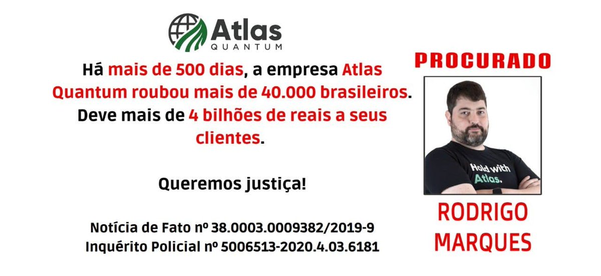 LuanDia95665500's tweet photo. AtlasClientes03: We are fighting against crypto asset ponzi schemes! If you want to support our cause, please follow us here on twitter! Tell all your friends and relatives to pay attention and be very careful about criminal companies that scam good peop… https://t.co/TghjHUIVc7