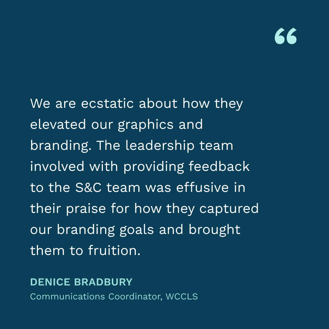 We’re thrilled to have helped Washington County Cooperative Library Services (<a href="/wccls/">Washington County Cooperative Library Services</a>) refresh their brand and create a new visual language. 

Check out the full case study @ smithandconnors.com/projects/washi…

#CreativeAgency #GraphicDesign #branding  #LogoDesign