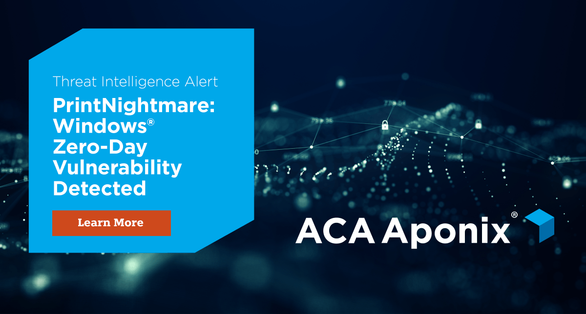 AponixFT's tweet image. A #vulnerability called #PrintNightmare was recently detected in Windows that could allow a bad actor to take control of an affected system. Find out how to protect your systems. bit.ly/3dCtuR4 #cyber