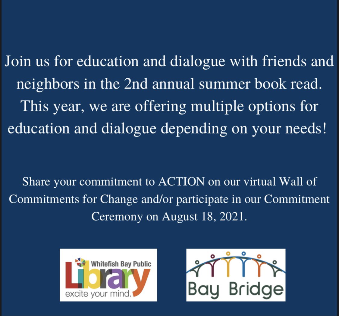 WisconsinBay's tweet photo. Register for these community book reads!!! https://t.co/jMNymPFRi2