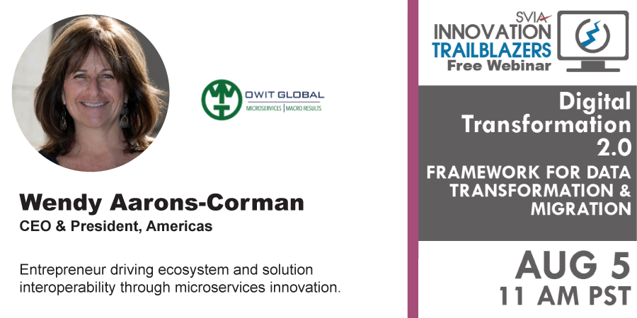 SVIAccelerator's tweet photo. Join Wendy Aarons-Corman of @OwitGlobal at Our Free #InsurTech #Webinar | More Info → https://t.co/tK4mimBYeu | #Insurance #DataAnalytics #InsuranceData #Data #InsuranceLeaders #DigitalTransformation #DigitalInsurance #DataTransformation #DataMigration #SVIAEvents https://t.co/puw9dMhGI1