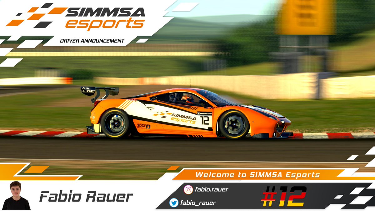 Fantastic news, we have Fabio Rauer 🇩🇪 joining our SIMMSA Esports family!

This super talented racer has been actively karting since 2014 and competing since 2015💪🏻

Congratulations and welcome aboard Fabio!

#simracer #driver #racer #racingdriver #SIMMSAEsports #FabioRauer
