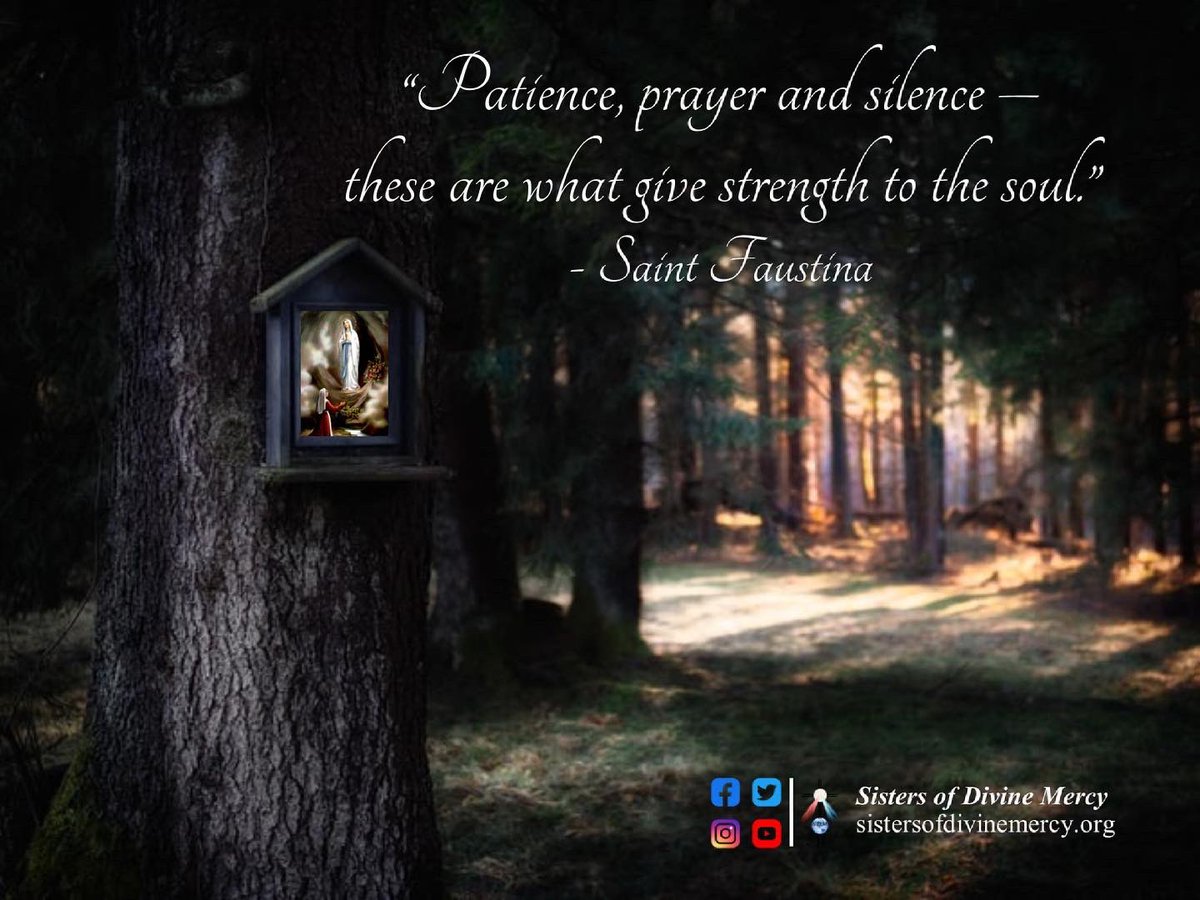 In temptation and desolation, we must have recourse to prayer if we want relief, but especially to obtain strength to carry out God’s will. #divinemercysisters #catholicyyc #religioussisters #JP2 #Eucharist #Marian #catholic #womenreligious #sistersofdivinemercy #Totustuus