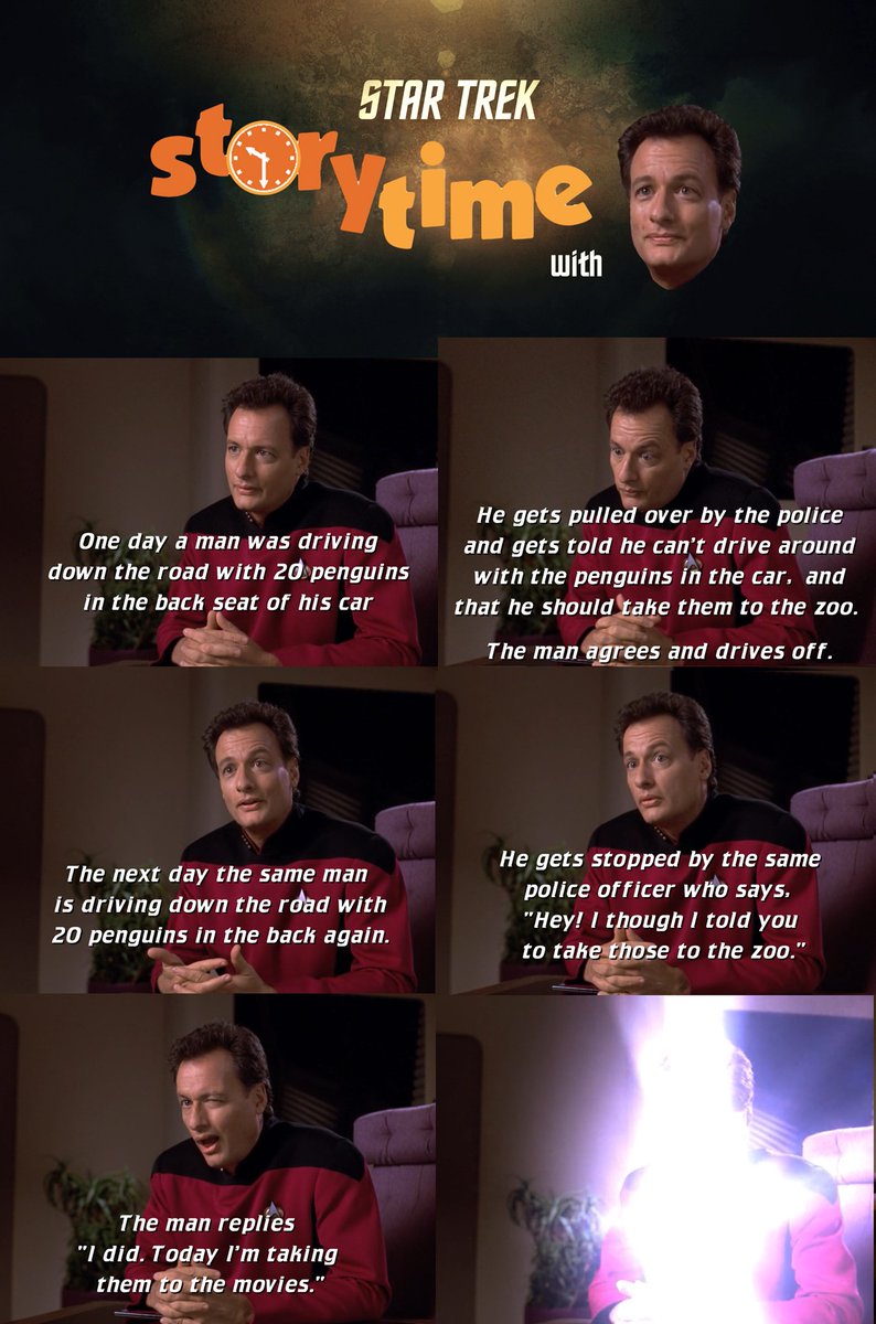 STDeltaShift's tweet photo. And it's time for another.... #StarTrek #StorytimewithQ https://t.co/WZ0Qyh6kuf
