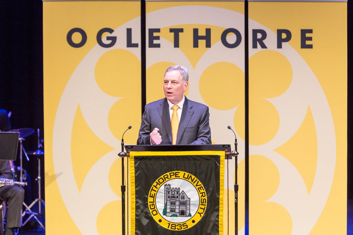 OglethorpeUniv's tweet photo. Today marks a year since @OglePrezLadany traveled across the country to help keep OU a place where students can make a life, make a living and make a difference. Congrats on your first year! https://t.co/mh7SXN8bvo