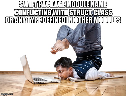 overflow_meme's tweet image. Swift Package Module name conflicting with struct, class or any type defined in other Modules stackoverflow.com/questions/6821… #package #swift #swiftpackagemanager